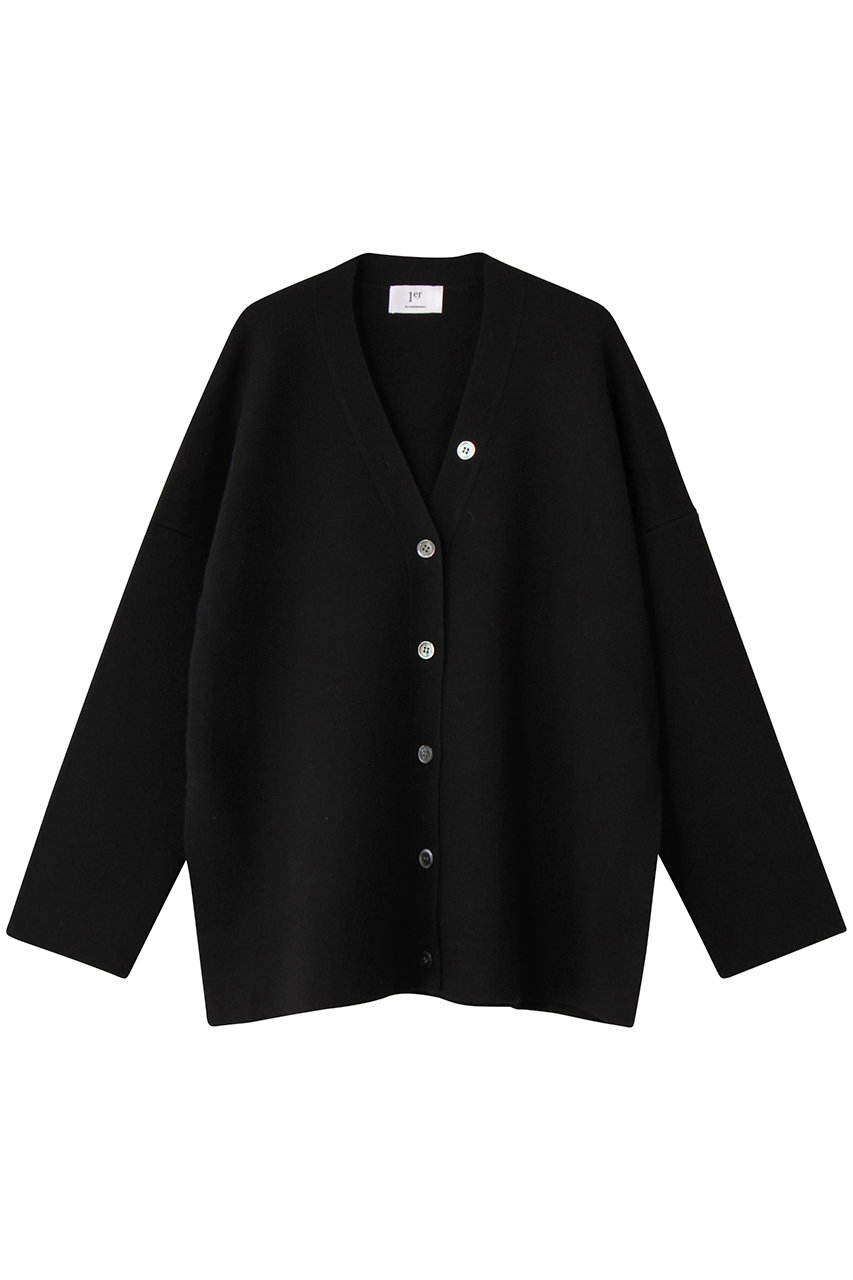 1er Arrondissement ウールコットンスムースニットカーディガン (ブラック, F) プルミエ アロンディスモン ELLE SHOP 1er Arrondissement ウールコットンスムースニットカーディガン (ブラック, F) プルミエ アロンディスモン ELLE SHOP