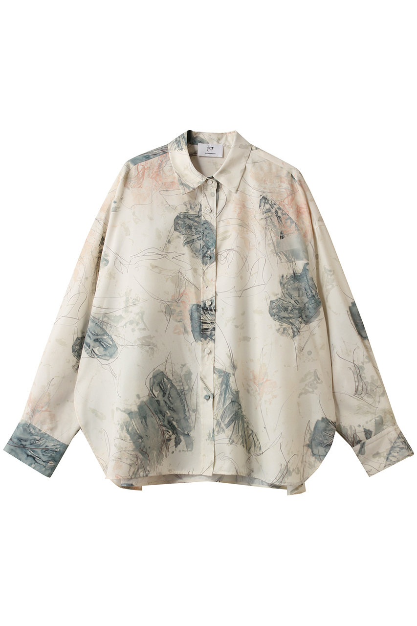 プルミエ アロンディスモン/1er Arrondissementのアートプリントシャツ(オフホワイト/B1054AFB058)