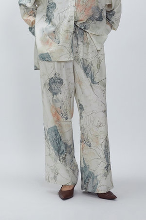 プルミエ アロンディスモン/1er Arrondissementのアートプリントパンツ(110600/110601)