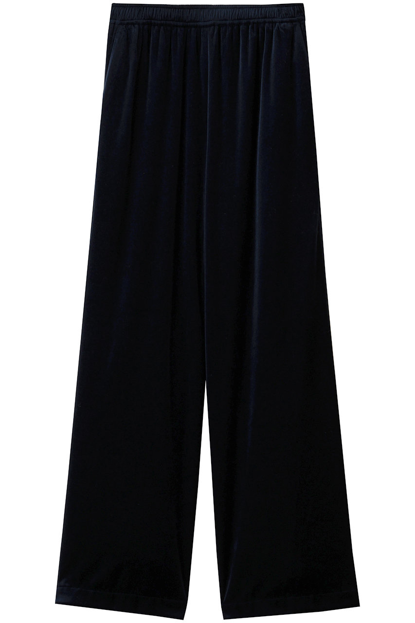 プルミエ アロンディスモン/1er Arrondissementのベロアワイドパンツ(ネイビー/B1054AFP064)