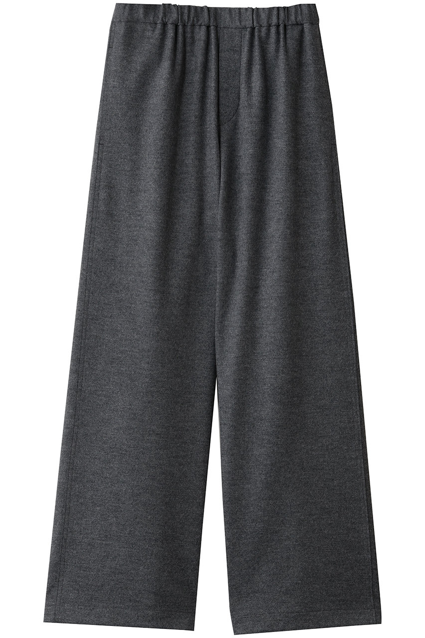 1er Arrondissement ウールスムースイージーパンツ (グレー, 38) プルミエ アロンディスモン ELLE SHOP