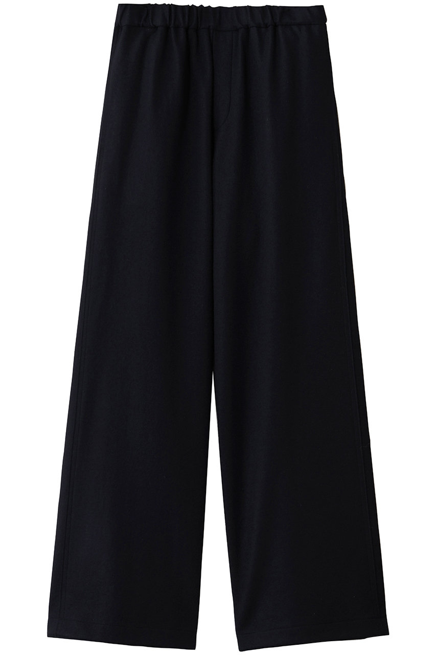 1er Arrondissement ウールスムースイージーパンツ (ネイビー, 38) プルミエ アロンディスモン ELLE SHOP