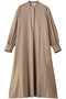 ウールサテンシャツワンピース プルミエ アロンディスモン/1er Arrondissement ベージュ