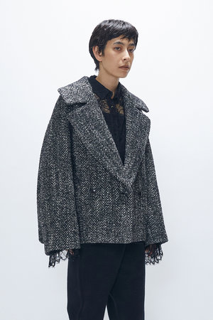 プルミエ アロンディスモン/1er Arrondissementのへリンボンラメツイードショートコート(110900/110902)