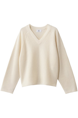 プルミエ アロンディスモン/1er Arrondissementのウールナイロン畦Vネックプルオーバー(110300/110301)