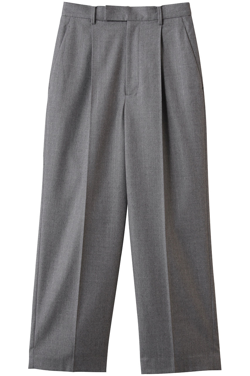 ラメストライプテーパードパンツ