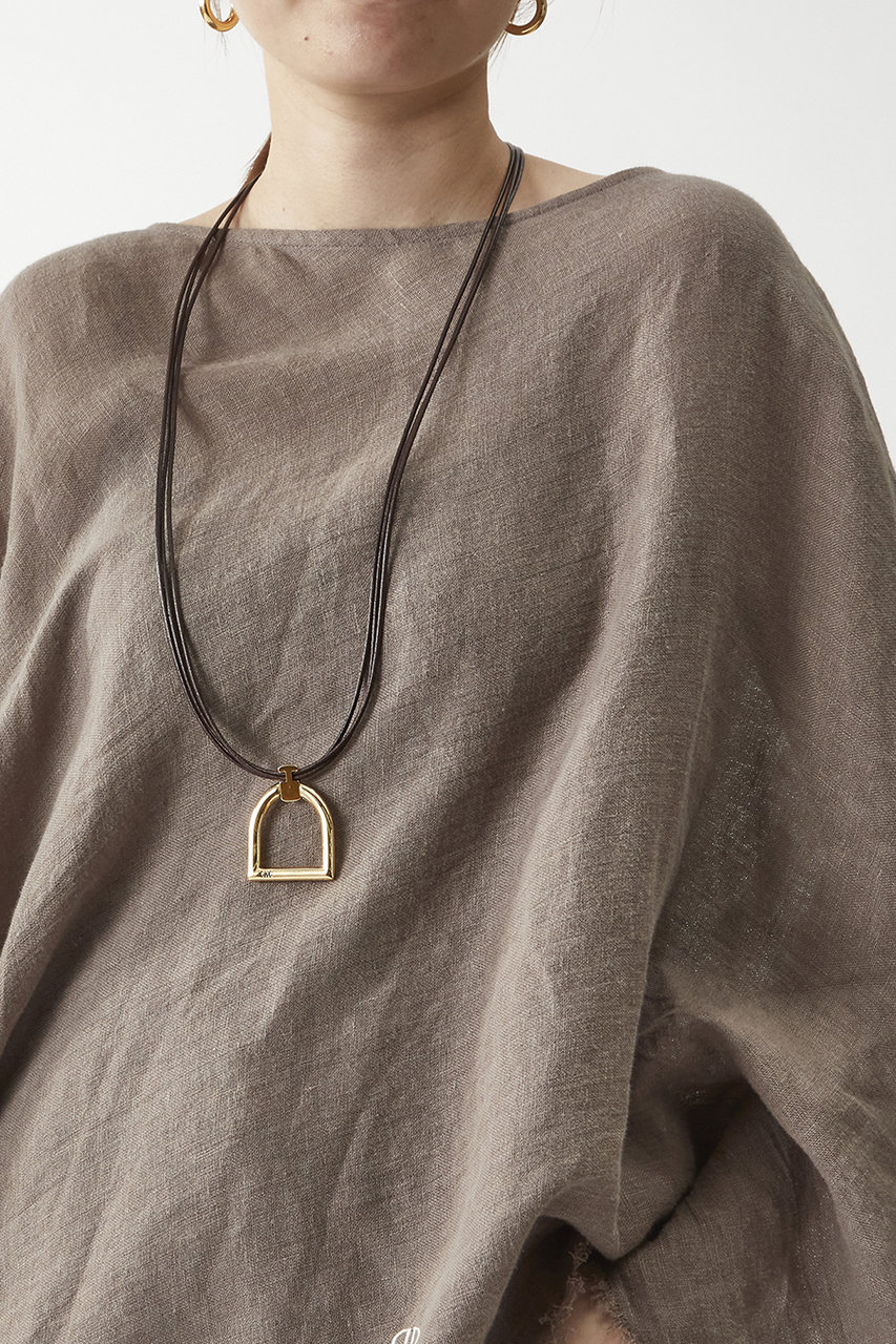 1er Arrondissement 【CXC】レザーネックレス (ダークブラウン, F) プルミエ アロンディスモン ELLE SHOP 1er Arrondissement 【CXC】レザーネックレス (ダークブラウン, F) プルミエ アロンディスモン ELLE SHOP