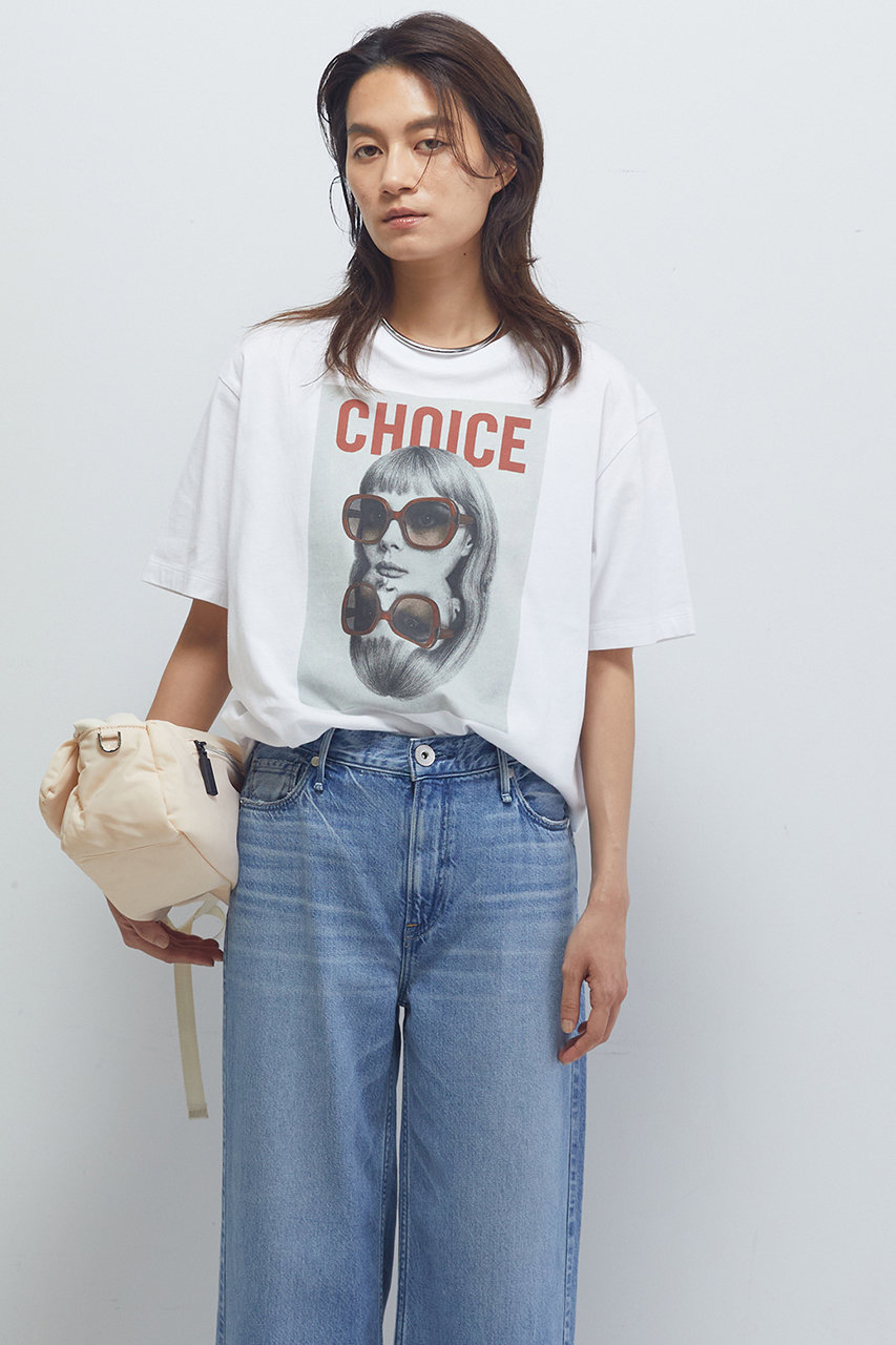1er Arrondissement フォトプリントTシャツ(CHOICE) (ホワイト(CHOICE), F) プルミエ アロンディスモン ELLE SHOP 1er Arrondissement フォトプリントTシャツ(CHOICE) (ホワイト(CHOICE), F) プルミエ アロンディスモン ELLE SHOP