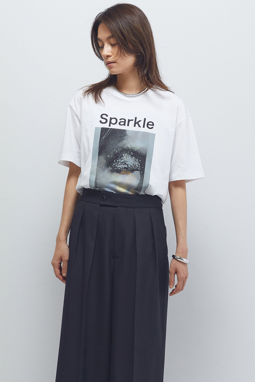 1er Arrondissement フォトプリントTシャツ(Sparkle) (ホワイト(Sparkle), F) プルミエ アロンディスモン ELLE SHOP 1er Arrondissement フォトプリントTシャツ(Sparkle) (ホワイト(Sparkle), F) プルミエ アロンディスモン ELLE SHOP
