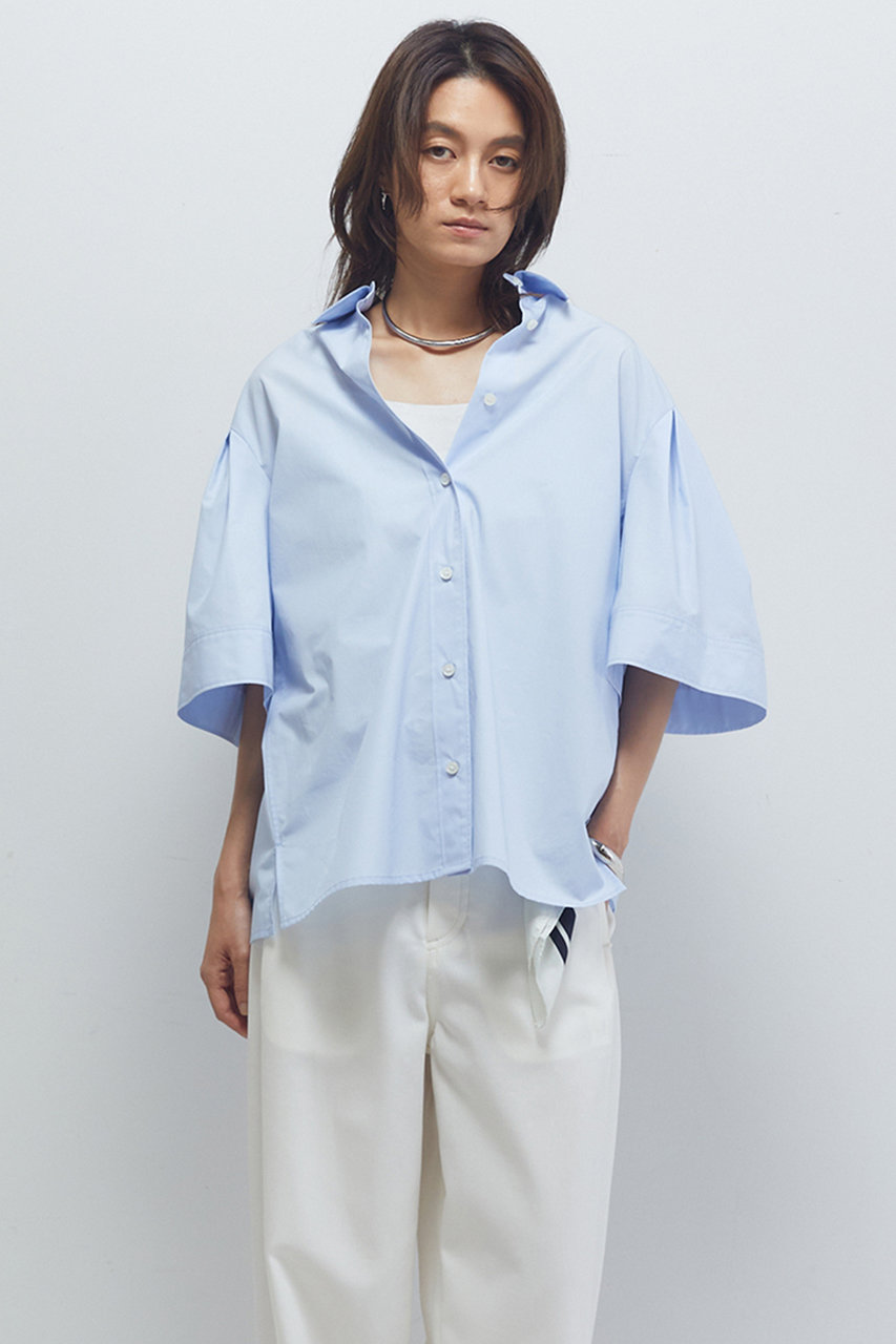 プルミエ アロンディスモン/1er Arrondissementのフォルムスリーブシャツ(サックス/B1053AFB031)