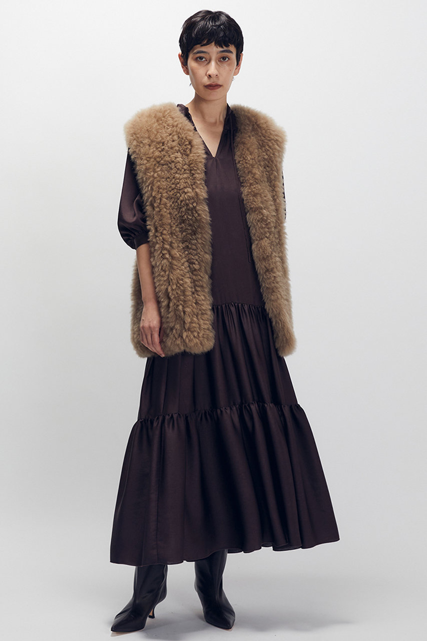 プルミエアロンディスモン ティアードワンピース 1er Arrondissement(プルミエ アロンディスモン)｜サテン