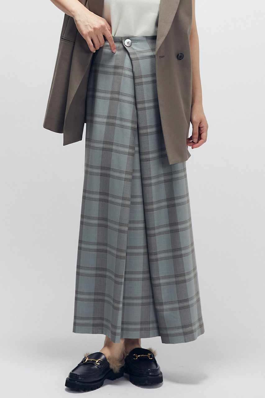 TWチェックラップスカート