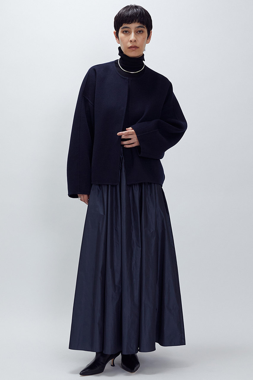 極美品✨24AW✨プルミエアロンディスモン タフタコート ブラック 定価10万 1er Arrondissement(プルミエ アロンディスモン)｜タフタスカート