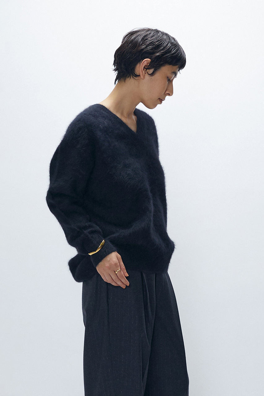 1er Arrondissement / プルミエアロンディスモン | ウール カシミヤ クルーネックプルオーバーセーター | ブラック | レディース 1er Arrondissement / プルミエアロンディスモン | ウール カシミヤ