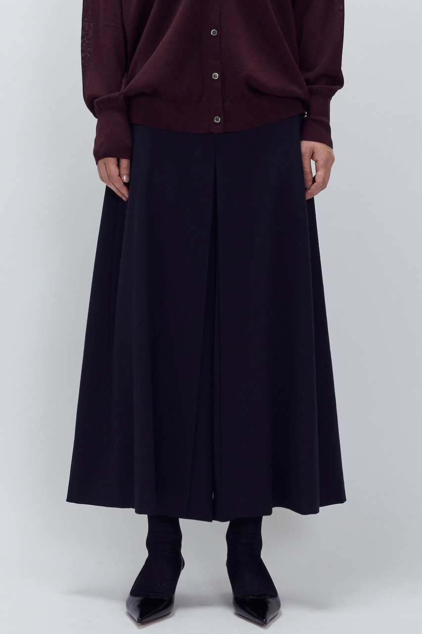 プルミエ アロンディスモン/1er Arrondissementのウールサテンキュロットパンツ(ネイビー/B1054AFP056)