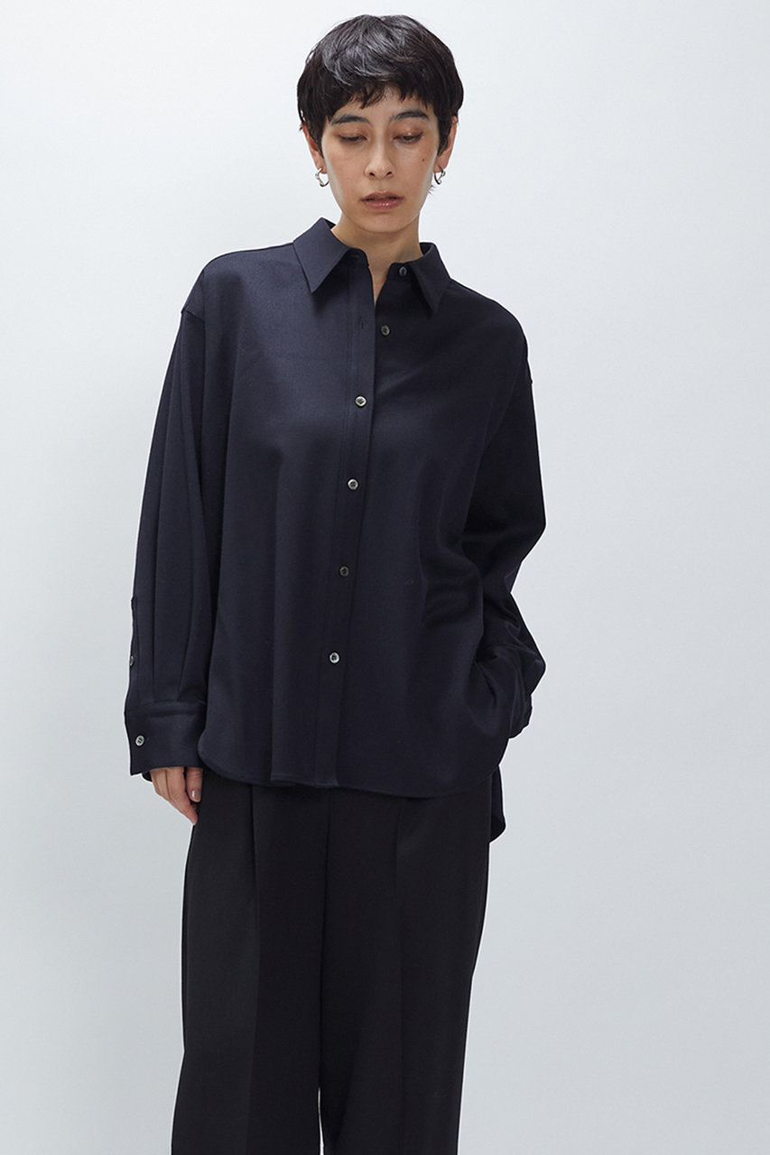 ウールサテンシャツ