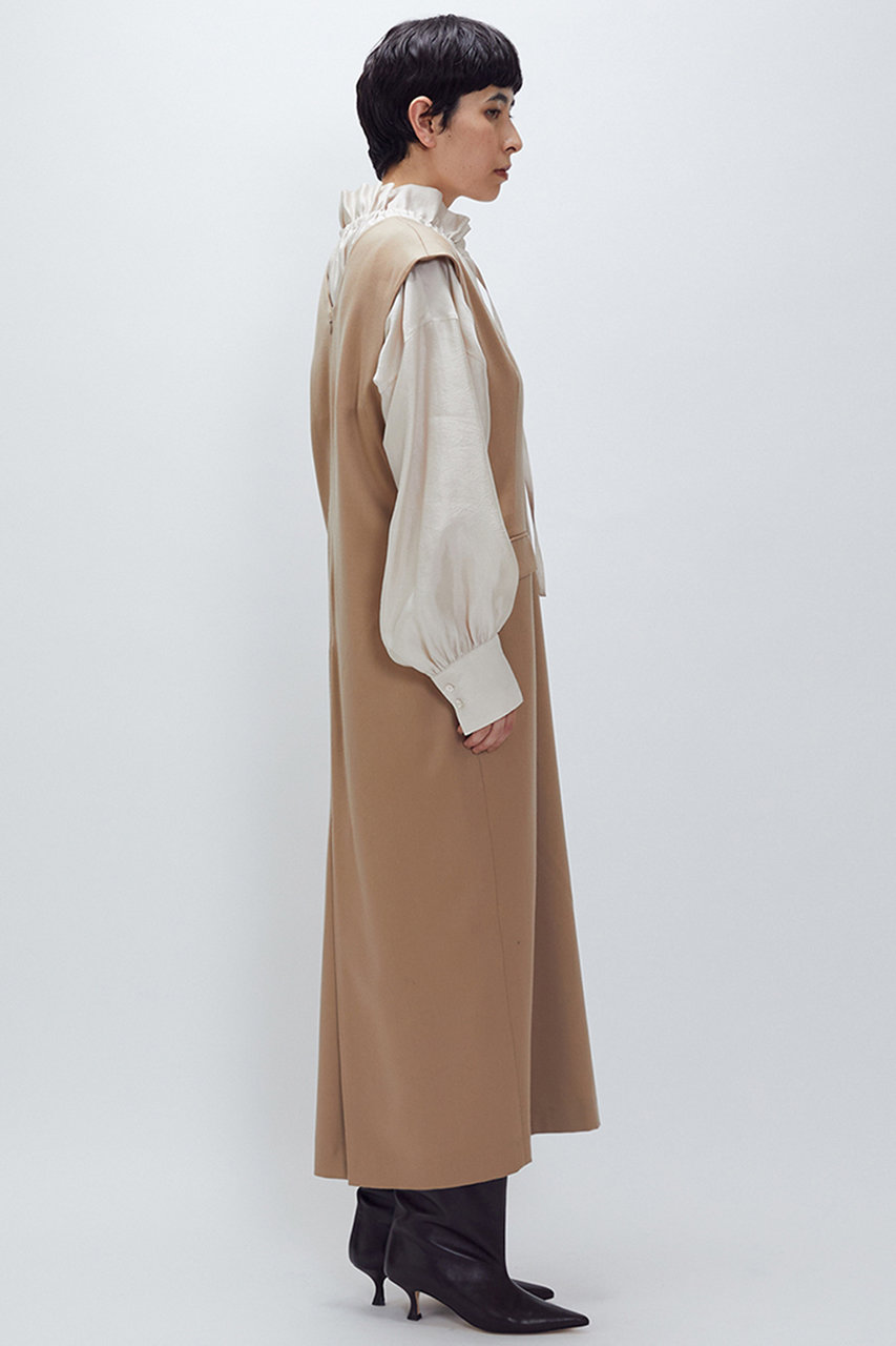 1er Arrondissement ウールロングワンピース ウールサテンシャツ