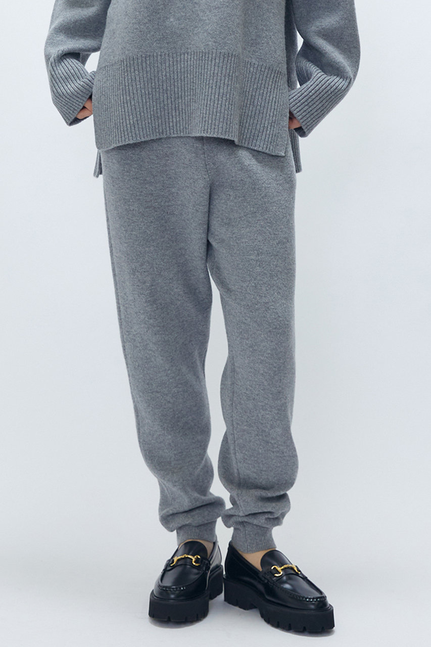 ウールカシミアダブルフェイスリブパンツ