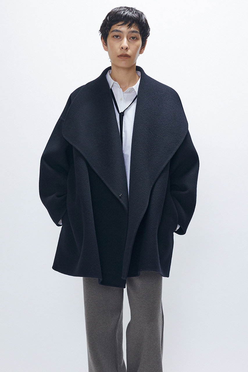 TOPダブルビーバーショールコート