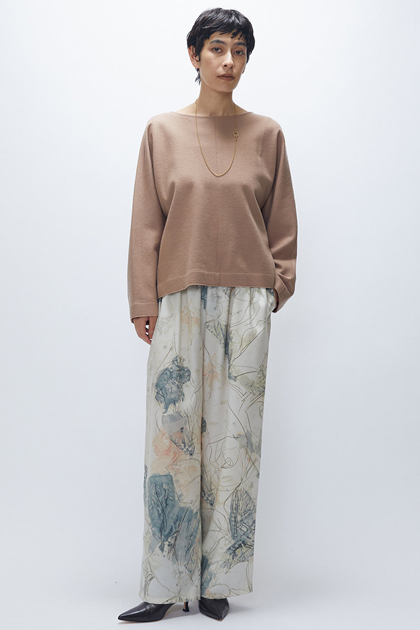 美品♪ プルミエアロンディスモン キーネック ドルマンスリーブワンピース L相当 美品♪ プルミエアロンディスモン キーネック ドルマンスリーブ