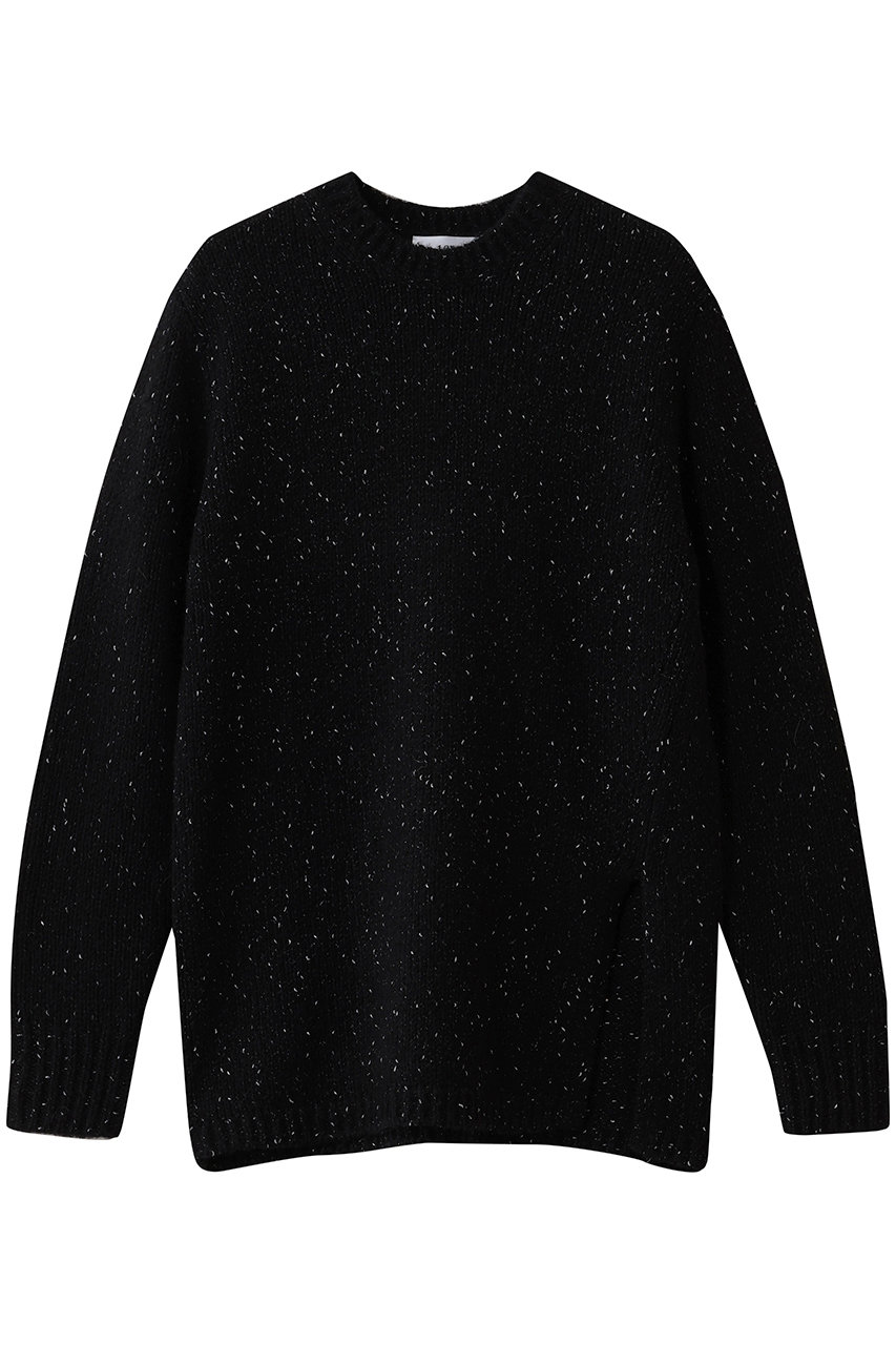 ラメノットウールスリットニット