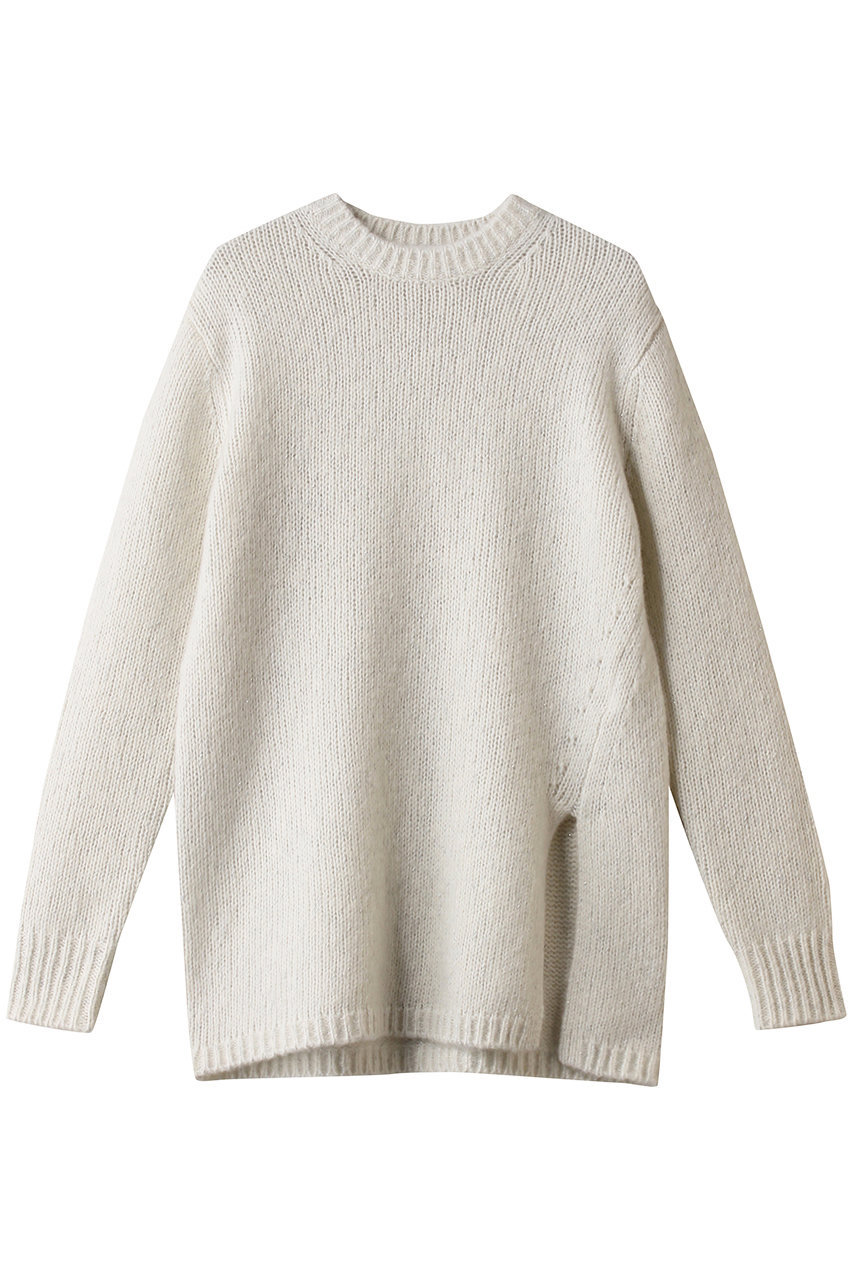 プルミエ アロンディスモン/1er Arrondissementのラメノットウールスリットニット(オフホワイト/B1061AKW402)