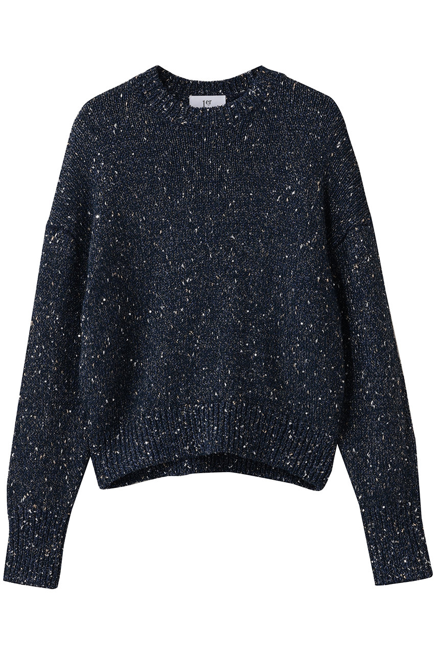 ラメノットスパンコールニットプルオーバー