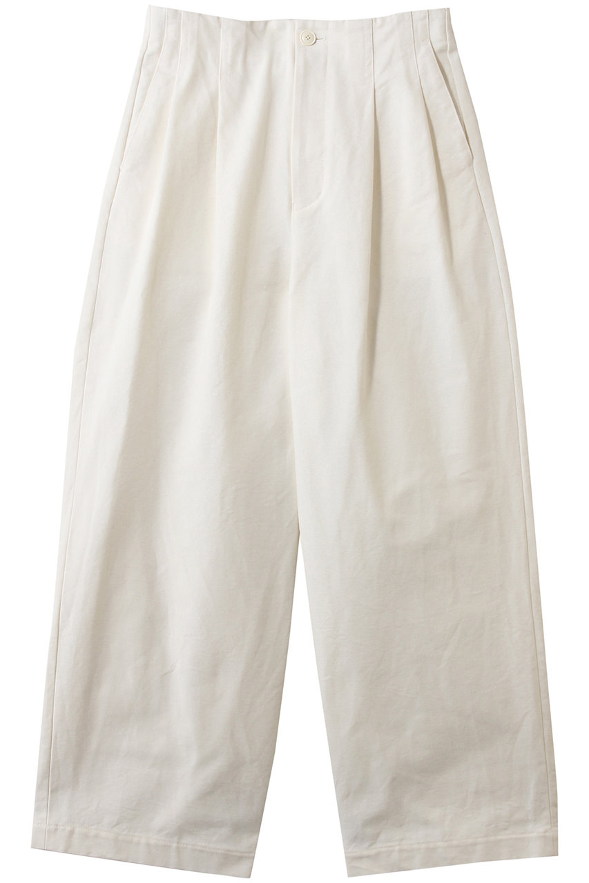 プルミエ アロンディスモン/1er Arrondissementのダッククロスカーブパンツ(オフホワイト/B1061AFP052)