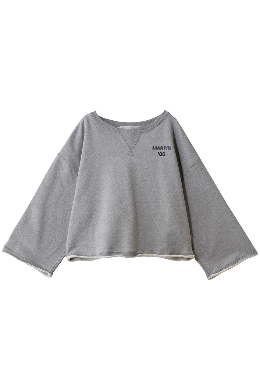 プルミエ アロンディスモン/1er Arrondissementの【IRONING】ロゴスウェットショートプルオーバー(グレー/B1061BUB367)