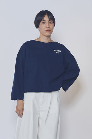 プルミエ アロンディスモン/1er Arrondissementの【IRONING】ロゴスウェットショートプルオーバー(110100/110105)