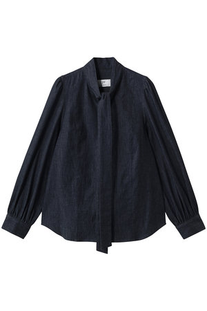 プルミエ アロンディスモン/1er Arrondissementのライトデニムボウタイブラウス(110400/110403)