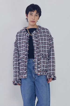 プルミエ アロンディスモン/1er ArrondissementのTORNIERフリンジツイードジャケット(110800/110801)