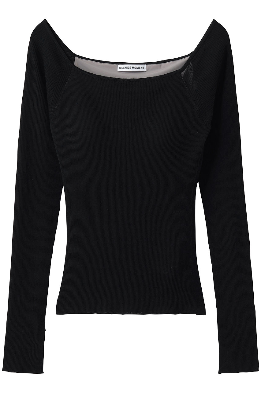 プルミエ アロンディスモン/1er Arrondissementの【NICE NICE MOMENT】OPEN SHOULDER LS(ブラック/B1061BUB390)