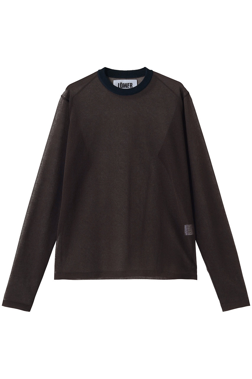 プルミエ アロンディスモン/1er Arrondissementの【LOWER】“18G Plainstitch”シアーニット(カーキ/B1061BKW376)