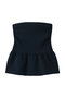 【LOWER】“18G Smooth Peplum”ベアトップ プルミエ アロンディスモン/1er Arrondissement ブルー