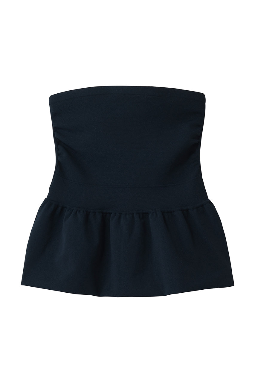 プルミエ アロンディスモン/1er Arrondissementの【LOWER】“18G Smooth Peplum”ベアトップ(ブルー/B1061BKW378)