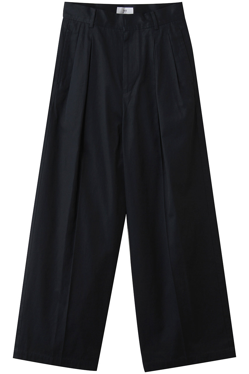 プルミエ アロンディスモン/1er Arrondissementのコットンタックトラウザー(ネイビー/B1062AFP014)