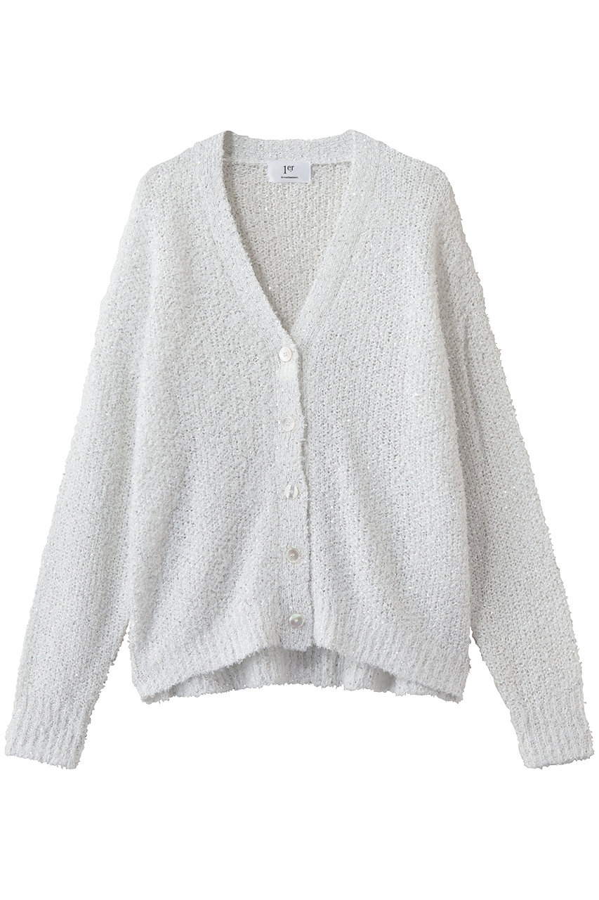 プルミエ アロンディスモン/1er Arrondissementのファンシーヤーンカーディガン(オフホワイト/B1062AKD432)