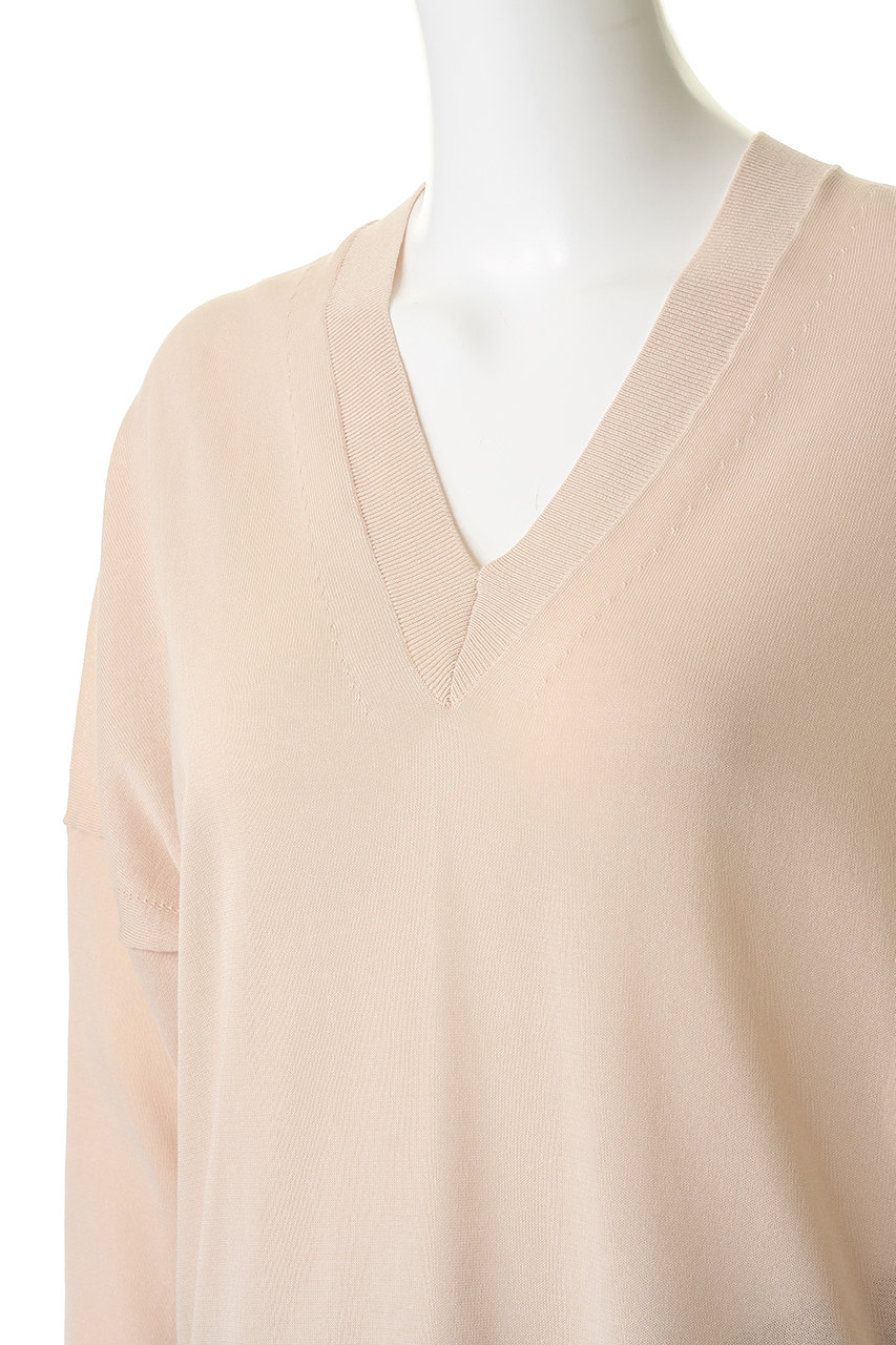■美品 BEIGE, ベイジ LA MONNAIE / Vネックニット BEIGE，(ベイジ，)｜AMARILLO / スパンコールフォックスVネックニット