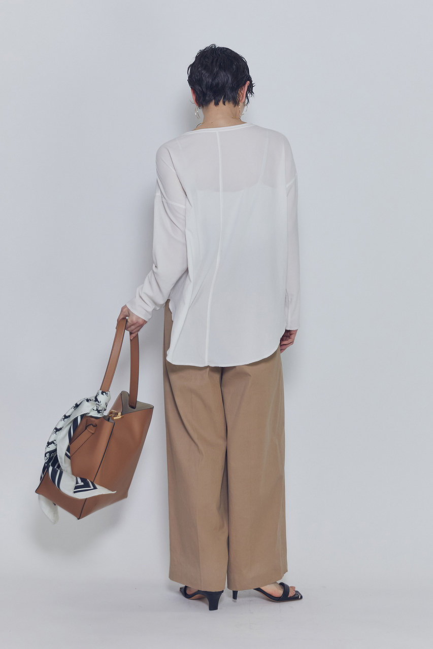 プルミエ アロンディスモン 25AW オフショルダープルオーバー ニット F 茶 ドライニットTシャツ】｜1er Arrondissement（プルミエ アロンディス