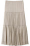 楊柳サテンティアードプリーツスカート プルミエ アロンディスモン/1er Arrondissement ベージュ