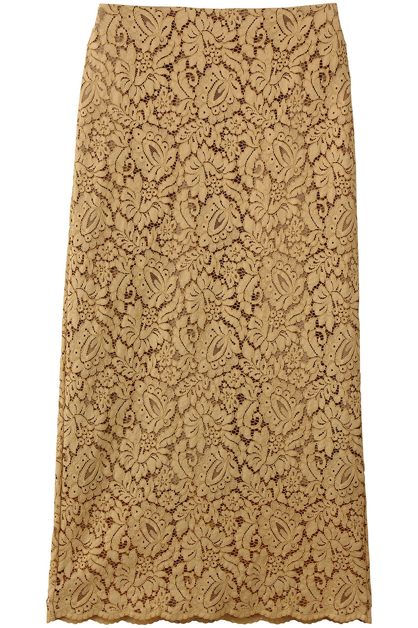 プルミエ アロンディスモン/1er Arrondissementの【予約】フラワーレースタイトスカート(キャメル/B1062AFS025)