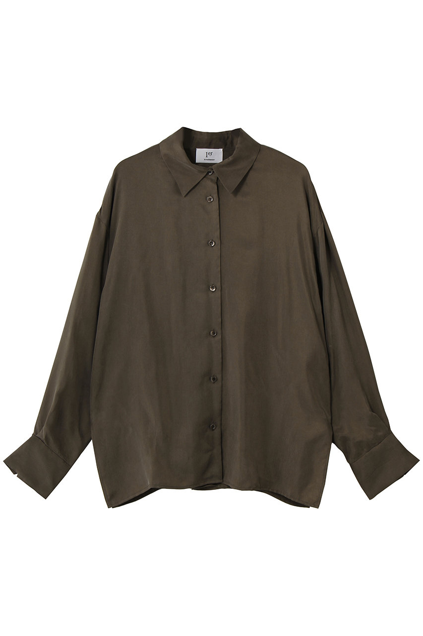 プルミエ アロンディスモン/1er Arrondissementのキュプラフィブリルレギュラーカラーシャツ(ブラウン/B1062AFB067)