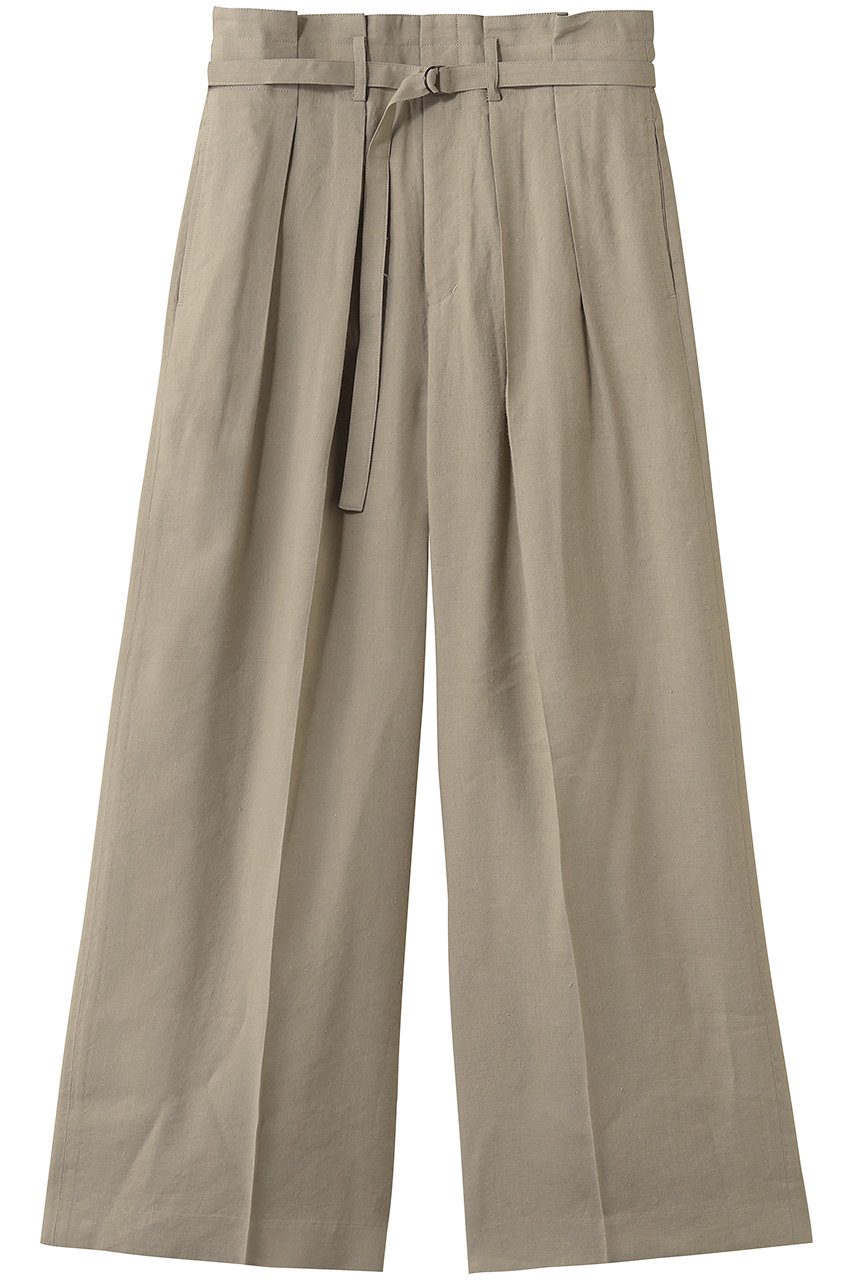 プルミエ アロンディスモン/1er Arrondissementのリネンビスコーストラウザー(キャメル/B1062AFP034)