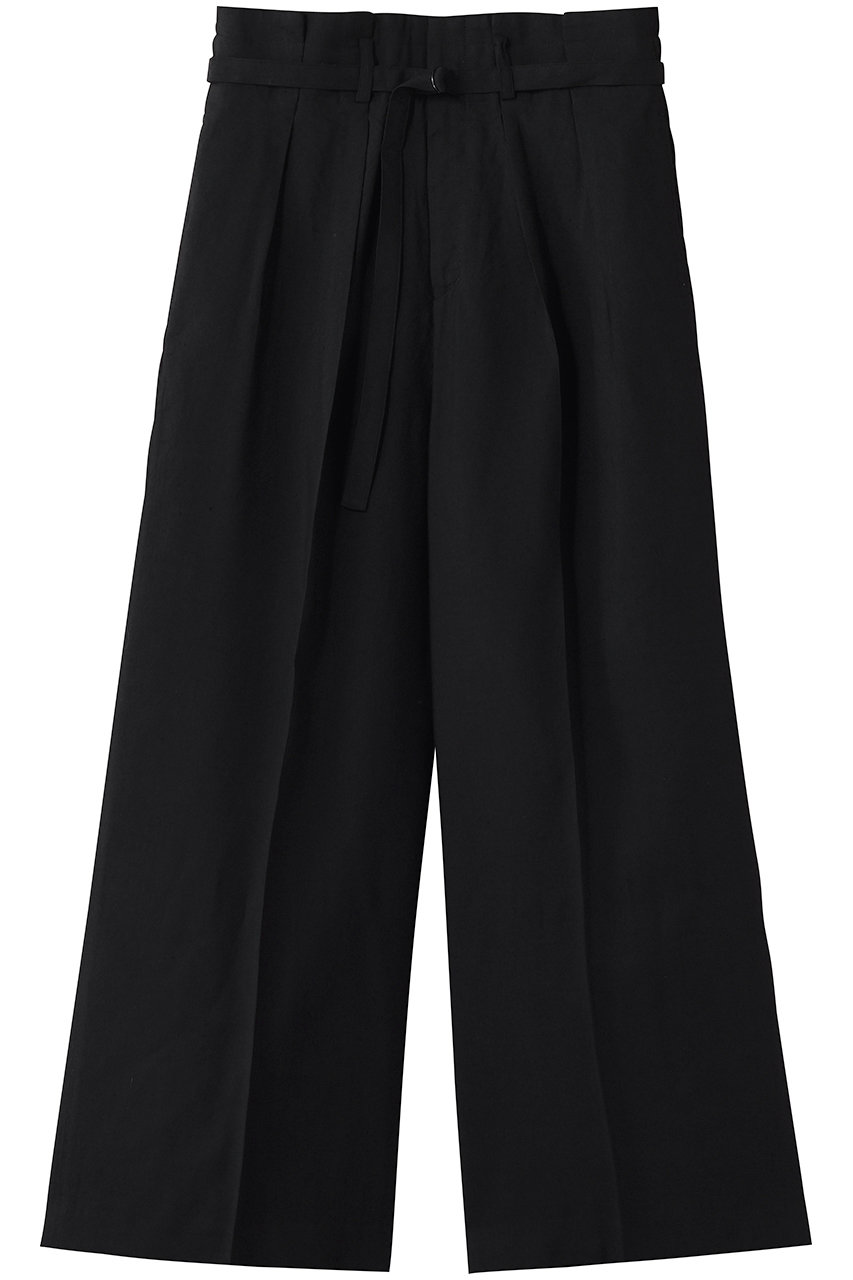 プルミエ アロンディスモン/1er Arrondissementのリネンビスコーストラウザー(ブラック/B1062AFP034)