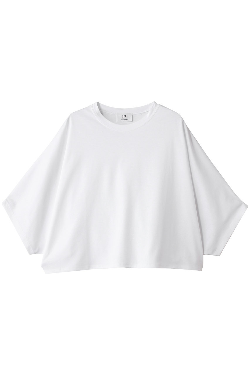 プルミエ アロンディスモン/1er ArrondissementのハイゲージポンチクロップドＴシャツ(オフホワイト/B1062AUB207)