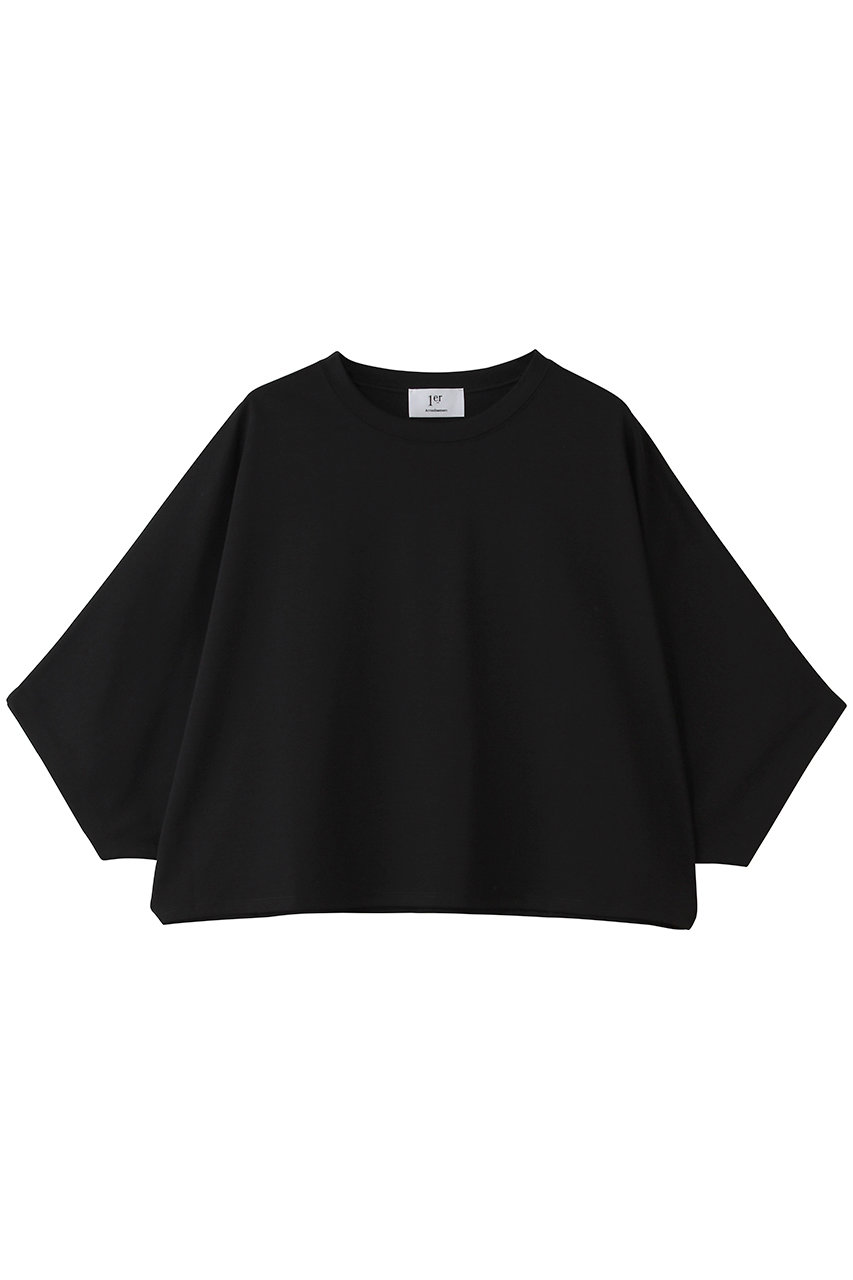 プルミエ アロンディスモン/1er ArrondissementのハイゲージポンチクロップドＴシャツ(ブラック/B1062AUB207)