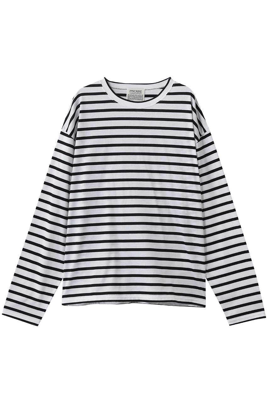 プルミエ アロンディスモン/1er Arrondissementの【INSCRIRE】別注コットンボーダーロングスリーブTシャツ(ボーダー/B1062BUB533)