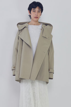 プルミエ アロンディスモン/1er Arrondissementの【予約販売】【VACHEMENT×1er Arrondissement】リサイクルシェルタフタショートトレンチコート(110900/110902)
