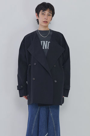 プルミエ アロンディスモン/1er Arrondissementの【予約販売】【VACHEMENT×1er Arrondissement】リサイクルシェルタフタショートトレンチコート(110900/110902)